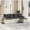 Image de Salon de Jardin avec Coussins 5 pcs, Canapés de Terrasse, Ensemble de Meubles de Patio, Mobilier d'Extérieur, Gris 3264088