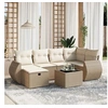 Image de Salon de jardin modulable beige rotin 7 pieces 62.5 x 62 x 69 cm