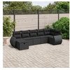 Image de Salon de jardin modulable resine tressee noir 7 pieces x 70 x 69 7 personnes