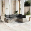 Image de Salon de Jardin avec Coussins 7 pcs, Canapés de Terrasse, Ensemble de Meubles de Patio, Mobilier d'Extérieur, Gris 3264148