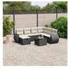 Image de Salon de Jardin avec Coussins 8 pcs, Canapés de Terrasse, Ensemble de Meubles de Patio, Mobilier d'Extérieur, Noir 3264152