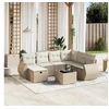 Image de Salon de jardin beige rotin 8 pieces 62.5 x 62 x 69 cm 7 personnes