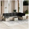 Image de Salon de Jardin avec Coussins 9 pcs, Canapés de Terrasse, Ensemble de Meubles de Patio, Mobilier d'Extérieur, Gris 3264218