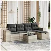 Image de Salon de Jardin avec Coussins 6 pcs, Canapés de Terrasse, Ensemble de Meubles de Patio, Mobilier d'Extérieur, Gris 3264408
