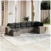 Image de Salon de Jardin avec Coussins 7 pcs, Canapés de Terrasse, Ensemble de Meubles de Patio, Mobilier d'Extérieur, Gris 3264438