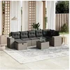 Image de Salon de Jardin avec Coussins 8 pcs, Canapés de Terrasse, Ensemble de Meubles de Patio, Mobilier d'Extérieur, Gris 3264448