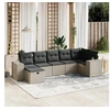 Image de Salon de jardin modulable rotin gris 7 pieces x 83 x 69 7 personnes