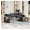 Image de Salon de Jardin avec Coussins 6 pcs, Canapés de Terrasse, Ensemble de Meubles de Patio, Mobilier d'Extérieur, Gris 3264476