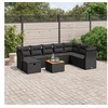Image de Resine tressee 9 pieces salon de jardin modulable 8 personnes noir