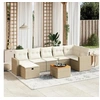 Image de Salon de jardin modulable beige 7 personnes 8 pieces 62 x 62 x 69 cm resine