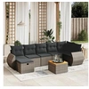 Image de 8 pieces 7 personnes gris resine tressee x 70 x 69 salon de jardin modulable