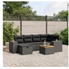 Image de Salon de Jardin avec Coussins 7 pcs, Canapés de Terrasse, Ensemble de Meubles de Patio, Mobilier d'Extérieur, Noir 3265171