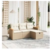 Image de Salon de jardin modulable rotin beige 4 pieces 62 x 55 x 69 cm 4 personnes