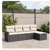 Image de Salon de Jardin avec Coussins 5 pcs, Canapés de Terrasse, Ensemble de Meubles de Patio, Mobilier d'Extérieur, Noir 3265284