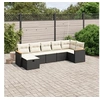 Image de Salon de Jardin avec Coussins 7 pcs, Canapés de Terrasse, Ensemble de Meubles de Patio, Mobilier d'Extérieur, Noir 3265312