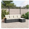 Image de Salon de Jardin avec Coussins 5 pcs, Canapés de Terrasse, Ensemble de Meubles de Patio, Mobilier d'Extérieur, Noir 3265501