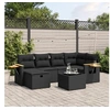 Image de Salon de Jardin avec Coussins 7 pcs, Canapés de Terrasse, Ensemble de Meubles de Patio, Mobilier d'Extérieur, Noir 3265521