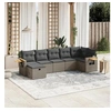 Image de Salon de Jardin avec Coussins 7 pcs, Canapés de Terrasse, Ensemble de Meubles de Patio, Mobilier d'Extérieur, Gris 3265533