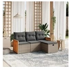 Image de Salon de jardin modulable GENERIQUE 4 personnes 4 pieces 62 x 55 x 69 cm resine tressee