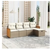Image de Salon de jardin modulable rotin beige 5 pieces x 59 x 69 5 personnes