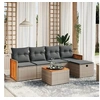 Image de Salon de jardin modulable rotin gris 6 pieces x 59 x 69 5 personnes