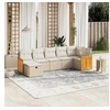 Image de Salon de jardin modulable rotin beige 7 personnes 62 x 62 x 69 cm 7 pieces