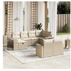 Image de Salon de Jardin avec Coussins 10 pcs, Canapés de Terrasse, Ensemble de Meubles de Patio, Mobilier d'Extérieur, Beige 3266238