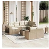 Image de Salon de jardin modulable 11 pieces beige resine tressee 62 x 55 x 69 cm