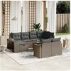 Image de Salon de Jardin avec Coussins 11 pcs, Canapés de Terrasse, Ensemble de Meubles de Patio, Mobilier d'Extérieur, Gris 3266252