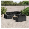 Image de Salon de Jardin avec Coussins 11 pcs, Canapés de Terrasse, Ensemble de Meubles de Patio, Mobilier d'Extérieur, Noir 3266255