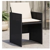 Image de Lot de 4 Chaises de Jardin avec Coussins, Sièges de Terrasse, Chaises de Balcon, Meubles de Patio Extérieur, Noir 4007435