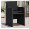 Image de Lot de 4 Chaises de Jardin avec Coussins, Sièges de Terrasse, Chaises de Balcon, Meubles de Patio Extérieur, Noir 4007436