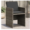 Image de Lot de 4 Chaises de Jardin avec Coussins, Sièges de Terrasse, Chaises de Balcon, Meubles de Patio Extérieur, Gris 4007437
