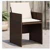 Image de Lot de 4 Chaises de Jardin avec Coussins, Sièges de Terrasse, Chaises de Balcon, Meubles de Patio Extérieur, Marron 4007438
