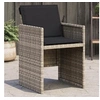 Image de Lot de 4 Chaises de Jardin avec Coussins, Sièges de Terrasse, Chaises de Balcon, Meubles de Patio Extérieur, Gris 4007440