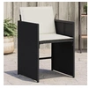 Image de Lot de 4 Chaises de Jardin avec Coussins, Sièges de Terrasse, Chaises de Balcon, Meubles de Patio Extérieur, Noir 4007455