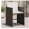 Image de Lot de 4 Chaises de Jardin avec Coussins, Sièges de Terrasse, Chaises de Balcon, Meubles de Patio Extérieur, Marron 4007458