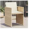 Image de Lot de 4 Chaises de Jardin avec Coussins, Sièges de Terrasse, Chaises de Balcon, Meubles de Patio Extérieur, Beige 4007459