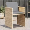 Image de Lot de 4 Chaises de Jardin avec Coussins, Sièges de Terrasse, Chaises de Balcon, Meubles de Patio Jardinage 4007461