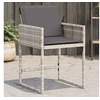 Image de Chaises de jardin avec coussins lot de 4 gris clair poly rotin 4007480