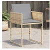 Image de Chaises de jardin avec coussins lot de 4 mélange beige 4007481