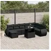 Image de Salon de jardin modulable rotin noir 9 pieces x 62 x 69 8 personnes