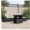 Image de Salon de jardin modulable rotin noir 6 pieces x 55 x 69