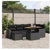 Image de Salon de Jardin avec Coussins 7 pcs, Canapés de Terrasse, Ensemble de Meubles de Patio, Mobilier d'Extérieur, Noir 3275589