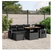 Image de Salon de Jardin avec Coussins 7 pcs, Canapés de Terrasse, Ensemble de Meubles de Patio, Mobilier d'Extérieur, Noir 3275701