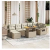 Image de Salon de Jardin avec Coussins 8 pcs, Canapés de Terrasse, Ensemble de Meubles de Patio, Mobilier d'Extérieur, Beige 3275711
