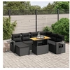 Image de Salon de Jardin avec Coussins 8 pcs, Canapés de Terrasse, Ensemble de Meubles de Patio, Mobilier d'Extérieur, Noir 3275715