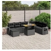 Image de Salon de Jardin avec Coussins 9 pcs, Canapés de Terrasse, Ensemble de Meubles de Patio, Mobilier d'Extérieur, Noir 3275736