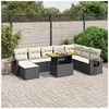 Image de Salon de Jardin avec Coussins 9 pcs, Canapés de Terrasse, Ensemble de Meubles de Patio, Mobilier d'Extérieur, Noir 3275737