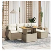 Image de Salon de Jardin avec Coussins 6 pcs, Canapés de Terrasse, Ensemble de Meubles de Patio, Mobilier d'Extérieur, Beige 3275809